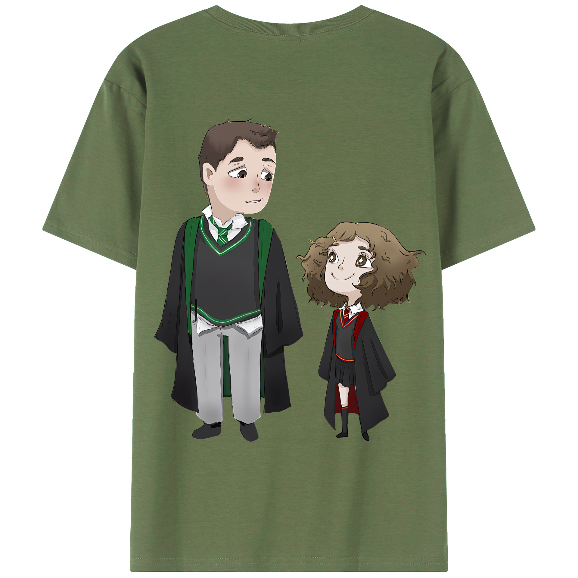 （画像用） Harry Potter ハリー・ポッターシリーズ 綿100％ メンズ半袖Tシャツ（バックプリント） 通気性